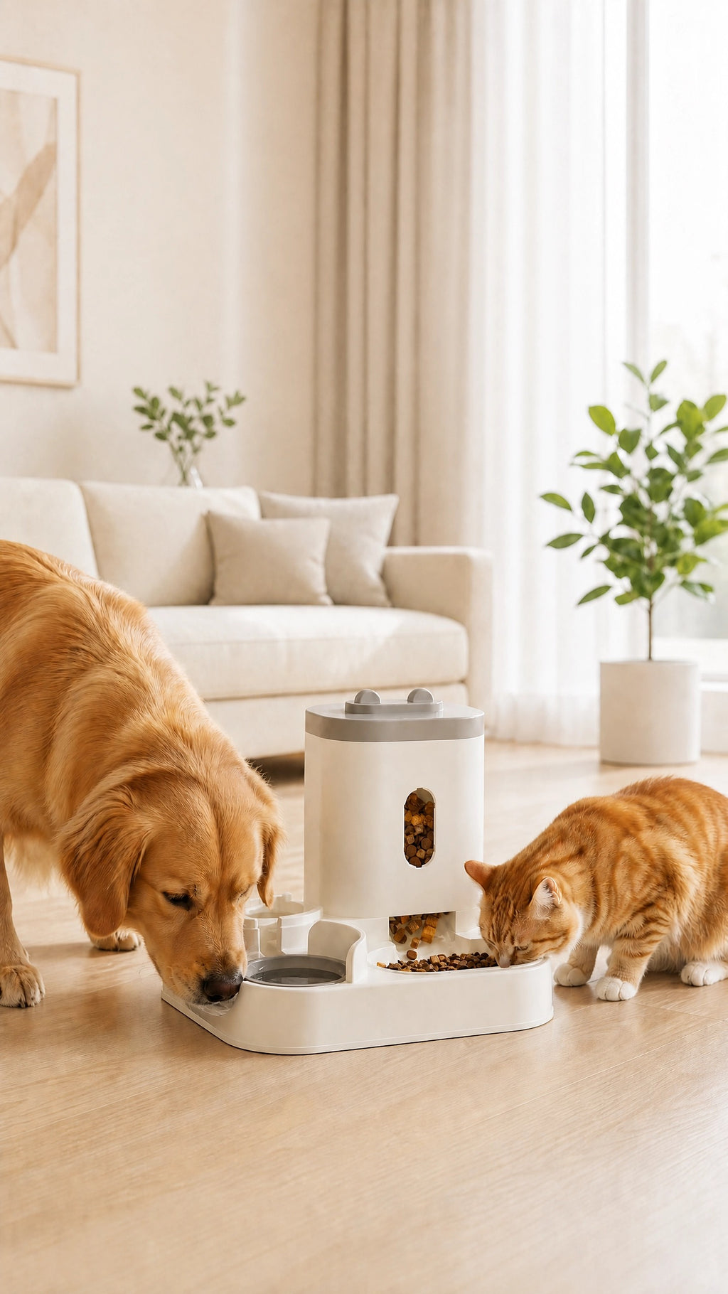 Dispenser Automatico 2-in-1 per Cani e Gatti