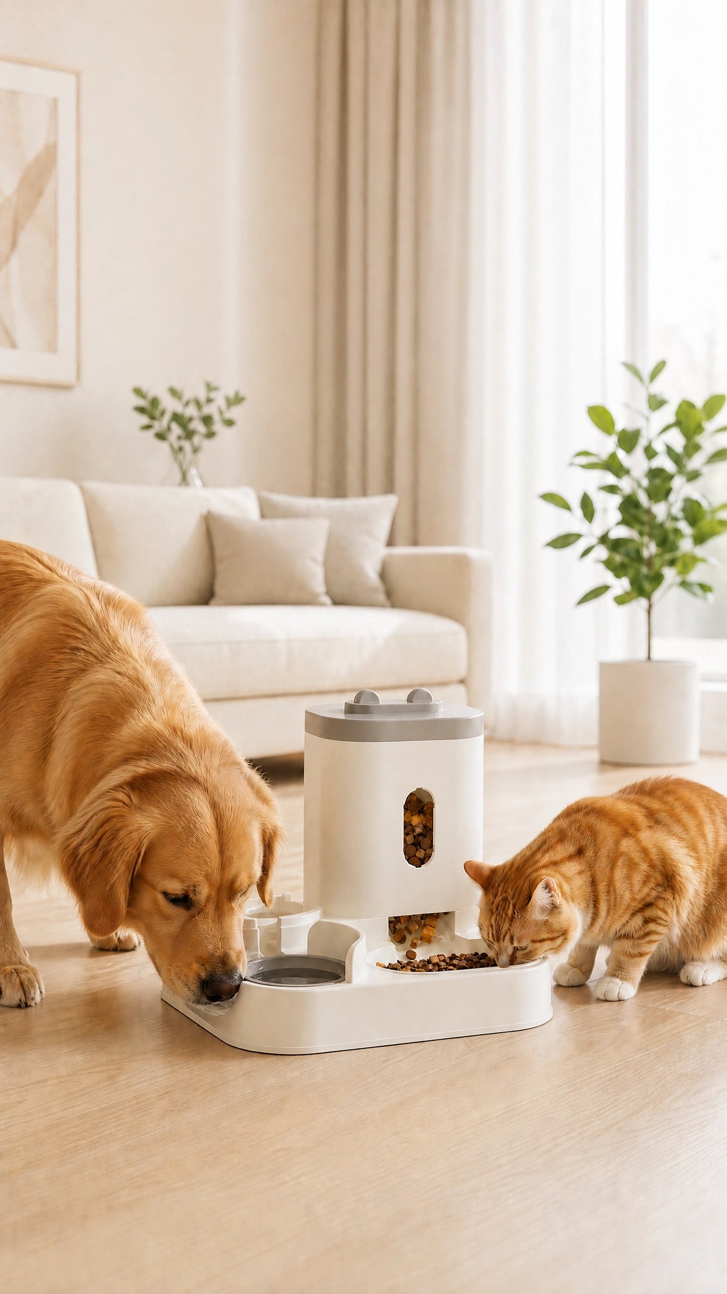 Dispenser Automatico 2-in-1 per Cani e Gatti